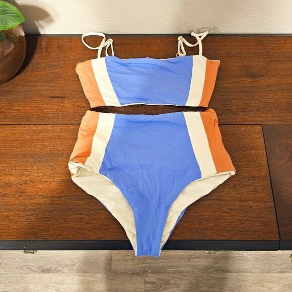 L*Space American Rebel Heart Bikini Set Sz S (Top), M (Bottom) - Picture 1 of 4